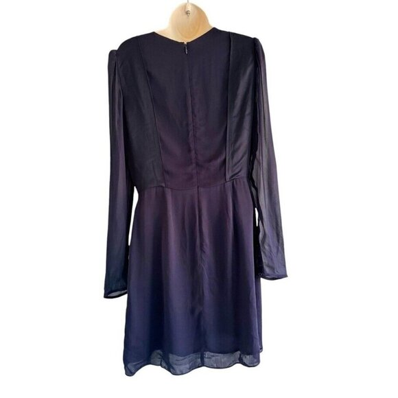 Reiss Woman's Sz 6 Addison Sheer Sleeve Shift Dress - Picture 3 of 11